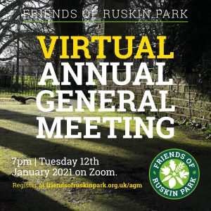 Invitation to Friends of Ruskin Park AGM 2021